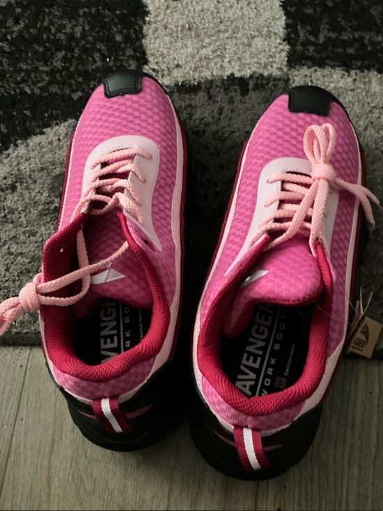 Avenger Shoes - Avenger Pink and Light Pink Steel toe boots